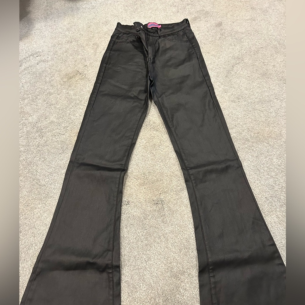 Edikted flare leather pants